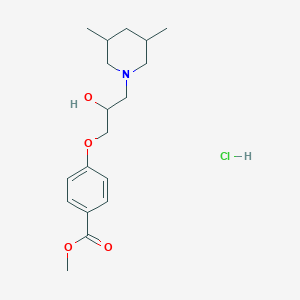 molecular formula C18H28ClNO4 B4058434 methyl 4-[3-(3,5-dimethyl-1-piperidinyl)-2-hydroxypropoxy]benzoate hydrochloride 