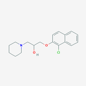 molecular formula C18H22ClNO2 B4058453 1-[(1-chloro-2-naphthyl)oxy]-3-(1-piperidinyl)-2-propanol 