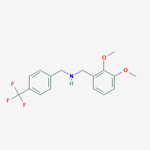 molecular formula C17H18F3NO2 B405847 (2,3-Dimethoxy-benzyl)-(4-trifluoromethyl-benzyl)-amine 