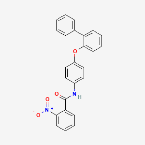 molecular formula C25H18N2O4 B4058495 N-[4-(2-biphenylyloxy)phenyl]-2-nitrobenzamide 