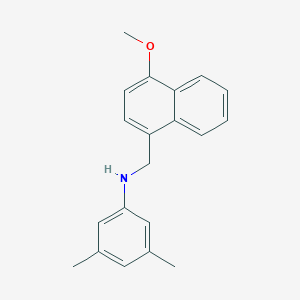 molecular formula C20H21NO B405850 N-[(4-methoxynaphthalen-1-yl)methyl]-3,5-dimethylaniline 