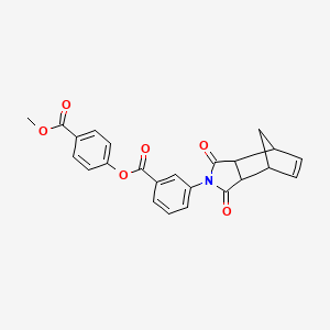 molecular formula C24H19NO6 B4058502 4-(甲氧羰基)苯基 3-(3,5-二氧代-4-氮杂三环[5.2.1.0~2,6~]癸-8-烯-4-基)苯甲酸酯 