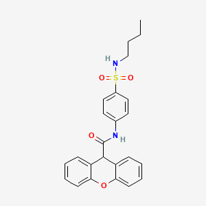 molecular formula C24H24N2O4S B4058512 N-{4-[(butylamino)sulfonyl]phenyl}-9H-xanthene-9-carboxamide 