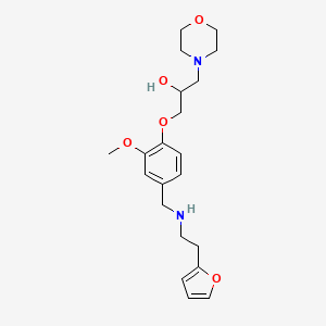 molecular formula C21H30N2O5 B4058514 1-[4-({[2-(2-呋喃基)乙基]氨基}甲基)-2-甲氧基苯氧基]-3-(4-吗啉基)-2-丙醇 