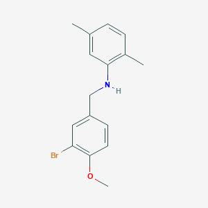 molecular formula C16H18BrNO B405852 N-(3-bromo-4-methoxybenzyl)-2,5-dimethylaniline 