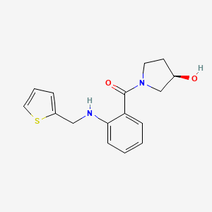 molecular formula C16H18N2O2S B4058522 (3R)-1-{2-[(2-thienylmethyl)amino]benzoyl}pyrrolidin-3-ol 