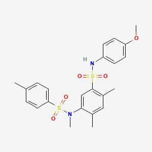 molecular formula C23H26N2O5S2 B4058558 N-(4-methoxyphenyl)-2,4-dimethyl-5-{methyl[(4-methylphenyl)sulfonyl]amino}benzenesulfonamide 