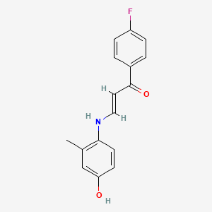 molecular formula C16H14FNO2 B4058598 1-(4-fluorophenyl)-3-[(4-hydroxy-2-methylphenyl)amino]-2-propen-1-one 