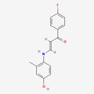 molecular formula C16H14FNO2 B4058598 1-(4-氟苯基)-3-[(4-羟基-2-甲苯基)氨基]-2-丙烯-1-酮 