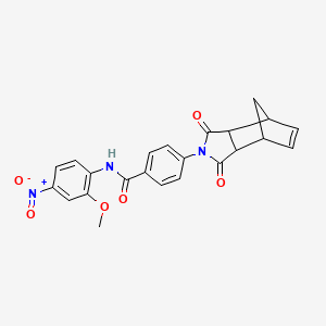 molecular formula C23H19N3O6 B4058603 4-(3,5-二氧代-4-氮杂三环[5.2.1.0~2,6~]癸-8-烯-4-基)-N-(2-甲氧基-4-硝基苯基)苯甲酰胺 