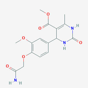 molecular formula C16H19N3O6 B4058652 methyl 4-[4-(2-amino-2-oxoethoxy)-3-methoxyphenyl]-6-methyl-2-oxo-1,2,3,4-tetrahydro-5-pyrimidinecarboxylate 