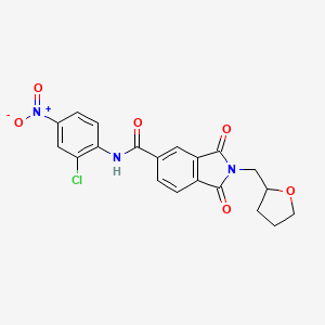 molecular formula C20H16ClN3O6 B4058664 N-(2-氯-4-硝基苯基)-1,3-二氧代-2-(四氢-2-呋喃基甲基)-5-异吲哚啉甲酰胺 