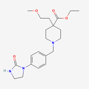 molecular formula C21H31N3O4 B4058665 ethyl 4-(2-methoxyethyl)-1-[4-(2-oxo-1-imidazolidinyl)benzyl]-4-piperidinecarboxylate 