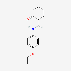 molecular formula C15H19NO2 B4058686 2-{[(4-ethoxyphenyl)amino]methylene}cyclohexanone 