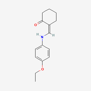 molecular formula C15H19NO2 B4058686 2-{[(4-乙氧苯基)氨基]亚甲基}环己酮 