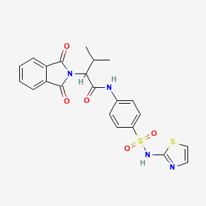 molecular formula C22H20N4O5S2 B4058695 2-(1,3-二氧代-1,3-二氢-2H-异吲哚-2-基)-3-甲基-N-{4-[(1,3-噻唑-2-氨基)磺酰基]苯基}丁酰胺 