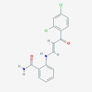 molecular formula C16H12Cl2N2O2 B4058698 2-{[3-(2,4-dichlorophenyl)-3-oxo-1-propen-1-yl]amino}benzamide 