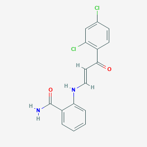 molecular formula C16H12Cl2N2O2 B4058698 2-{[3-(2,4-二氯苯基)-3-氧代-1-丙烯-1-基]氨基}苯甲酰胺 