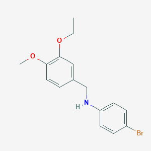 molecular formula C16H18BrNO2 B405872 4-bromo-N-(3-ethoxy-4-methoxybenzyl)aniline 