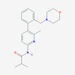 molecular formula C21H27N3O2 B4058731 2-methyl-N-{6-methyl-5-[2-(morpholin-4-ylmethyl)phenyl]pyridin-2-yl}propanamide 