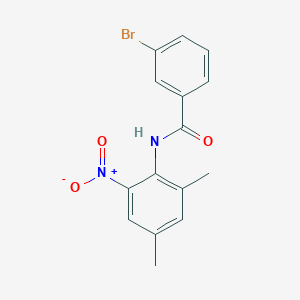 molecular formula C15H13BrN2O3 B4058749 3-溴-N-(2,4-二甲基-6-硝基苯基)苯甲酰胺 