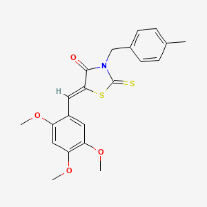 molecular formula C21H21NO4S2 B4058757 3-(4-methylbenzyl)-2-thioxo-5-(2,4,5-trimethoxybenzylidene)-1,3-thiazolidin-4-one 