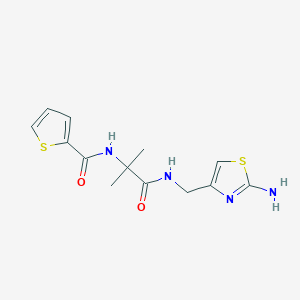 molecular formula C13H16N4O2S2 B4058775 N-(2-{[(2-氨基-1,3-噻唑-4-基)甲基]氨基}-1,1-二甲基-2-氧代乙基)噻吩-2-甲酰胺 