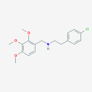 molecular formula C18H22ClNO3 B405879 2-(4-chlorophenyl)-N-(2,3,4-trimethoxybenzyl)ethanamine 