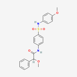 molecular formula C22H22N2O5S B4058796 2-methoxy-N-(4-{[(4-methoxyphenyl)amino]sulfonyl}phenyl)-2-phenylacetamide 