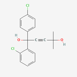 molecular formula C18H16Cl2O2 B4058803 1-(2-chlorophenyl)-1-(4-chlorophenyl)-4-methyl-2-pentyne-1,4-diol 