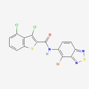 molecular formula C15H6BrCl2N3OS2 B4058826 N-(4-溴-2,1,3-苯并噻二唑-5-基)-3,4-二氯-1-苯并噻吩-2-甲酰胺 