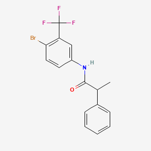 molecular formula C16H13BrF3NO B4058849 N-[4-bromo-3-(trifluoromethyl)phenyl]-2-phenylpropanamide 