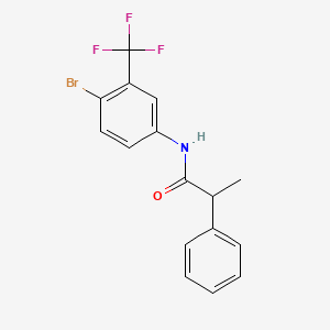 molecular formula C16H13BrF3NO B4058849 N-[4-溴-3-(三氟甲基)苯基]-2-苯基丙酰胺 