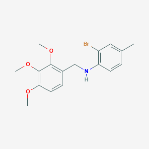 molecular formula C17H20BrNO3 B405886 2-bromo-4-methyl-N-(2,3,4-trimethoxybenzyl)aniline 