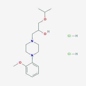 molecular formula C17H30Cl2N2O3 B4058865 1-isopropoxy-3-[4-(2-methoxyphenyl)-1-piperazinyl]-2-propanol dihydrochloride 