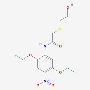 molecular formula C14H20N2O6S B4058870 N-(2,5-二乙氧基-4-硝基苯基)-2-[(2-羟乙基)硫]乙酰胺 