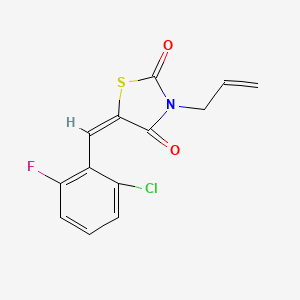 molecular formula C13H9ClFNO2S B4058881 3-allyl-5-(2-chloro-6-fluorobenzylidene)-1,3-thiazolidine-2,4-dione 