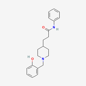 molecular formula C21H26N2O2 B4058885 3-[1-(2-hydroxybenzyl)-4-piperidinyl]-N-phenylpropanamide 