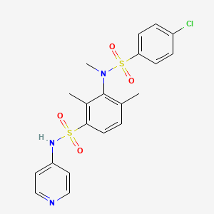 3-[[(4-chlorophenyl)sulfonyl](methyl)amino]-2,4-dimethyl-N-4-pyridinylbenzenesulfonamide