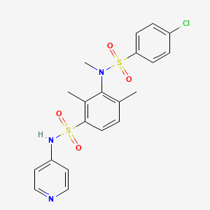 molecular formula C20H20ClN3O4S2 B4058900 3-[[(4-氯苯基)磺酰基](甲基)氨基]-2,4-二甲基-N-4-吡啶基苯磺酰胺 CAS No. 692284-11-0