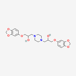 molecular formula C24H30N2O8 B4058945 1,1'-(1,4-piperazinediyl)bis[3-(1,3-benzodioxol-5-yloxy)-2-propanol] 