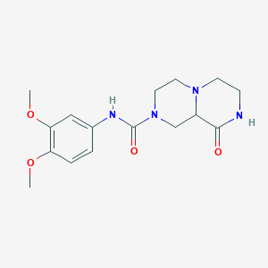 molecular formula C16H22N4O4 B4058953 N-(3,4-dimethoxyphenyl)-9-oxooctahydro-2H-pyrazino[1,2-a]pyrazine-2-carboxamide 