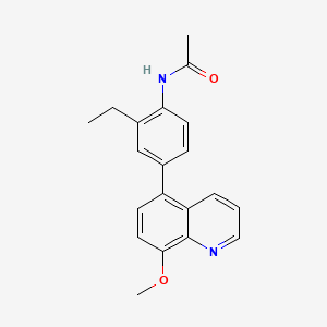 N-[2-ethyl-4-(8-methoxyquinolin-5-yl)phenyl]acetamide