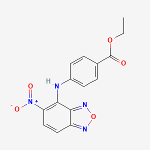 molecular formula C15H12N4O5 B4059003 ethyl 4-[(5-nitro-2,1,3-benzoxadiazol-4-yl)amino]benzoate 