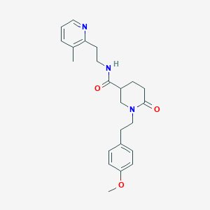 molecular formula C23H29N3O3 B4059010 1-[2-(4-methoxyphenyl)ethyl]-N-[2-(3-methyl-2-pyridinyl)ethyl]-6-oxo-3-piperidinecarboxamide 