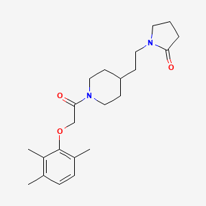 molecular formula C22H32N2O3 B4059013 1-(2-{1-[(2,3,6-trimethylphenoxy)acetyl]piperidin-4-yl}ethyl)pyrrolidin-2-one 