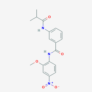 molecular formula C18H19N3O5 B4059047 3-(isobutyrylamino)-N-(2-methoxy-4-nitrophenyl)benzamide 