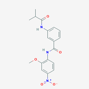 molecular formula C18H19N3O5 B4059047 3-(异丁酰氨基)-N-(2-甲氧基-4-硝基苯基)苯甲酰胺 