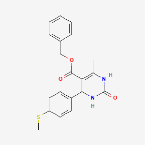 molecular formula C20H20N2O3S B4059070 benzyl 6-methyl-4-[4-(methylthio)phenyl]-2-oxo-1,2,3,4-tetrahydro-5-pyrimidinecarboxylate 