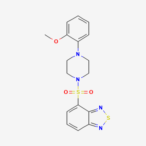 molecular formula C17H18N4O3S2 B4059108 4-{[4-(2-methoxyphenyl)-1-piperazinyl]sulfonyl}-2,1,3-benzothiadiazole 